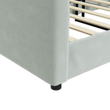 Tagesbett Hellgrau 100x190 cm Samt