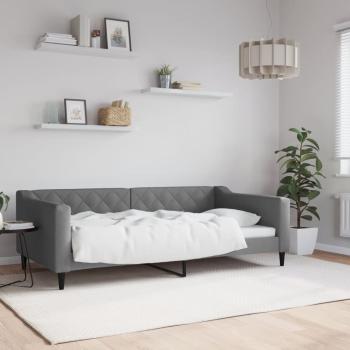 ARDEBO.de - Tagesbett Dunkelgrau 100x190 cm Stoff