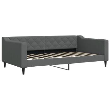 Tagesbett Dunkelgrau 100x190 cm Stoff