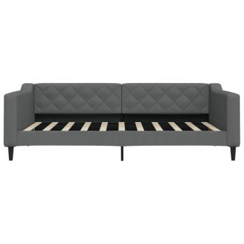 Tagesbett Dunkelgrau 100x190 cm Stoff