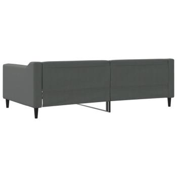 Tagesbett Dunkelgrau 100x190 cm Stoff