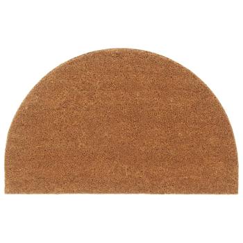 ARDEBO.de - Fußmatte Natur Halbrund 50x80 cm Kokosfaser Getuftet