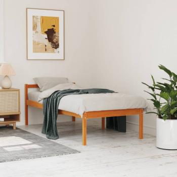 ARDEBO.de - Seniorenbett Wachsbraun 90x190 cm Massivholz Kiefer