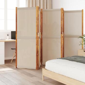 ARDEBO.de - 5-tlg. Paravent Taupe 350x180 cm