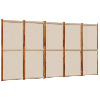 5-tlg. Paravent Taupe 350x180 cm