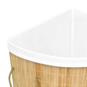 Eck-Wäschekorb Bambus 60 L