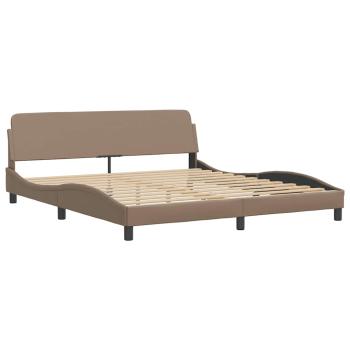 Bettgestell "Dover" Cappuccino-Braun 180x200 cm Kunstleder