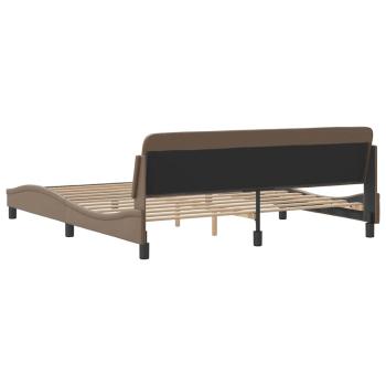Bettgestell "Dover" Cappuccino-Braun 180x200 cm Kunstleder