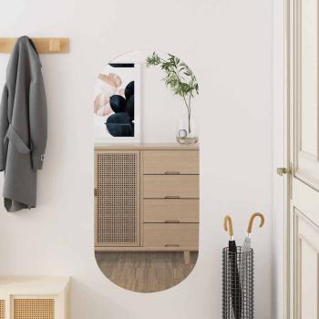 ARDEBO.de - Wandspiegel 35x80 cm Glas Oval