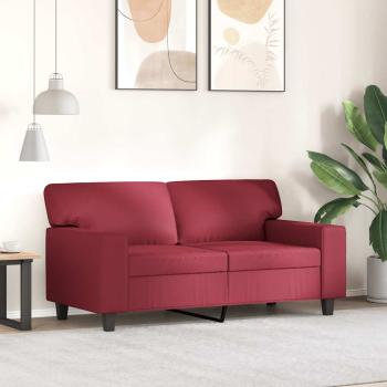 2-Sitzer-Sofa Weinrot 120 cm Kunstleder