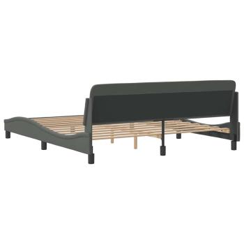 Bettgestell "Dover" Dunkelgrau 183x213 cm Stoff