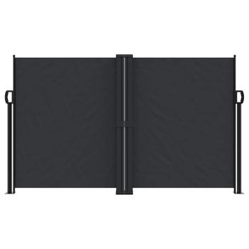 Seitenmarkise Ausziehbar Schwarz 140x1200 cm