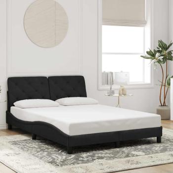 ARDEBO.de - Bettgestell ohne Matratze Schwarz 140x190 cm Samt