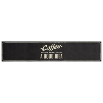 Küchenteppich Waschbar Kaffee 60x300 cm Samt