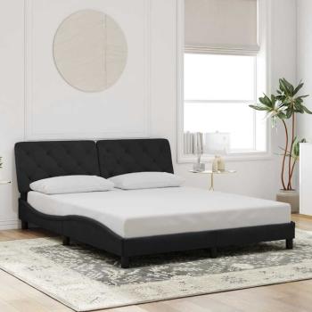 ARDEBO.de - Bettgestell ohne Matratze Schwarz 160x200 cm Samt
