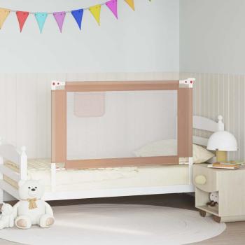ARDEBO.de - Kleinkind-Bettschutzgitter Taupe 120x25 cm Stoff