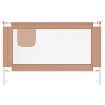 Kleinkind-Bettschutzgitter Taupe 120x25 cm Stoff