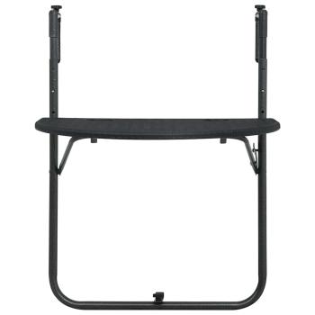 Balkon-Hängetisch Schwarz 60x64x83,5 cm Kunststoff Rattan-Optik