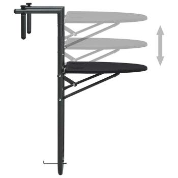 Balkon-Hängetisch Schwarz 60x64x83,5 cm Kunststoff Rattan-Optik