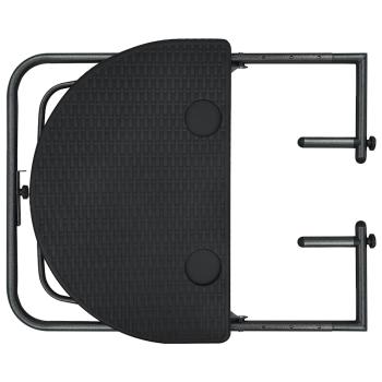 Balkon-Hängetisch Schwarz 60x64x83,5 cm Kunststoff Rattan-Optik