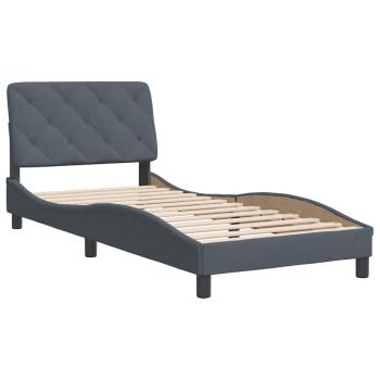 Bettgestell ohne Matratze Dunkelgrau 80x200 cm Samt