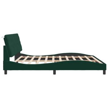 Bettgestell ohne Matratze Dunkelgrün 200x200 cm Samt
