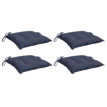 Stuhlkissen 4 Stk. Marineblau 50x50x7 cm Oxford-Gewebe