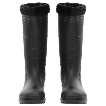 Gummistiefel mit Herausnehmbarem Innenfutter Schwarz Gr. 44 PVC