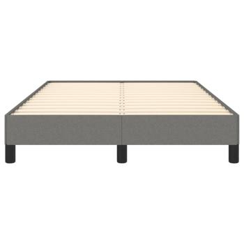 Bettgestell ohne Matratze Dunkelgrau 120x190 cm Stoff