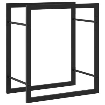 Brennholzregal Mattschwarz 50x28x56 cm Stahl