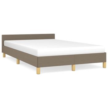 Bettgestell ohne Matratze Taupe 120x190 cm Stoff