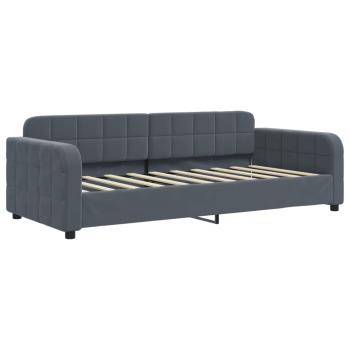 Tagesbett Dunkelgrau 90x190 cm Samt