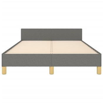 Bettgestell ohne Matratze Dunkelgrau 120x190 cm Stoff