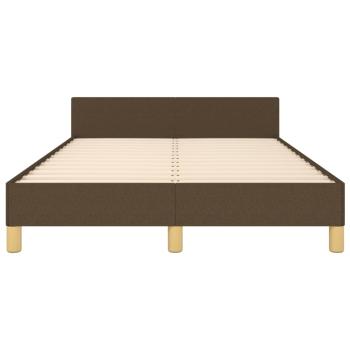 Bettgestell ohne Matratze Dunkelbraun 120x190 cm Stoff