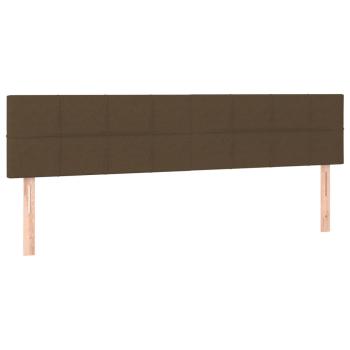 Bettgestell ohne Matratze Dunkelbraun 120x190 cm Stoff