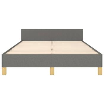 Bettgestell ohne Matratze Dunkelgrau 120x190 cm Stoff