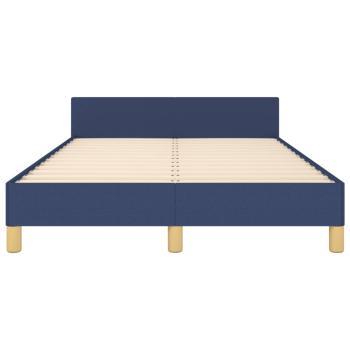 Bettgestell ohne Matratze Blau 120x190 cm Stoff