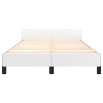 Bettgestell ohne Matratze Weiß 120x190 cm Kunstleder