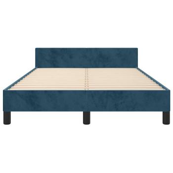 Bettgestell ohne Matratze Dunkelblau 120x190 cm Samt