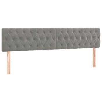 Bettgestell ohne Matratze Hellgrau 120x190 cm Samt