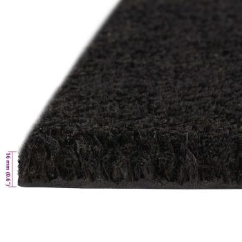 Fußmatte Schwarz 100x200 cm Kokosfaser Getuftet