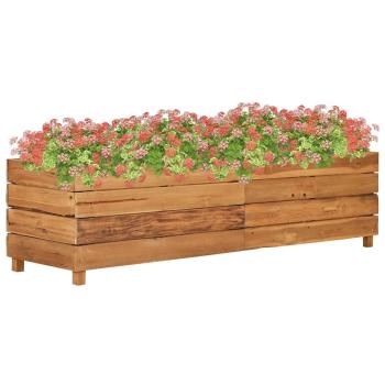 ARDEBO.de - Hochbeet 150x40x38 cm Teak Altholz und Stahl