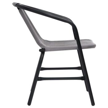 Gartenstühle 6 Stk. Rattan-Optik Kunststoff und Stahl 110 kg