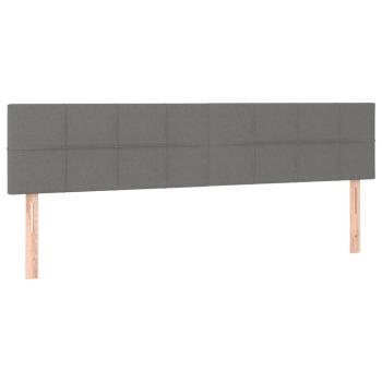 Bettgestell ohne Matratze Dunkelgrau 120x190 cm Stoff