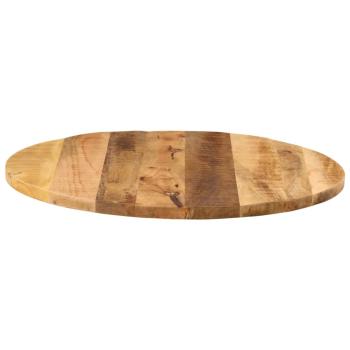 Tischplatte Ø 70x1,5 cm Rund Raues Massives Mangoholz