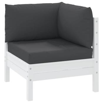 Palettenkissen 3-tlg. Schwarz Oxford-Gewebe