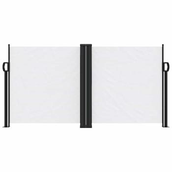 Seitenmarkise Ausziehbar Weiß 120x1200 cm
