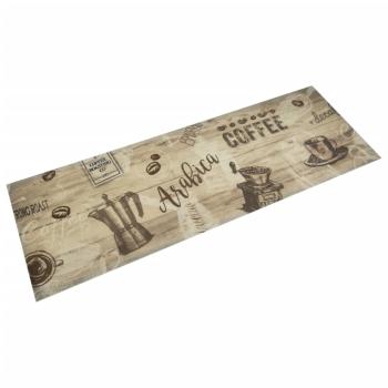 ARDEBO.de - Küchenteppich Waschbar Kaffee Braun 60x180 cm Samt