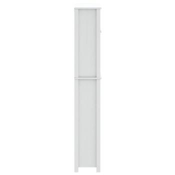 Waschmaschinenschrank BERG Weiß 76x27x164,5 cm Massivholz