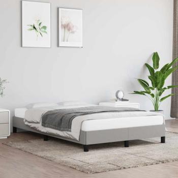 ARDEBO.de - Bettgestell ohne Matratze Hellgrau 120x190 cm Stoff